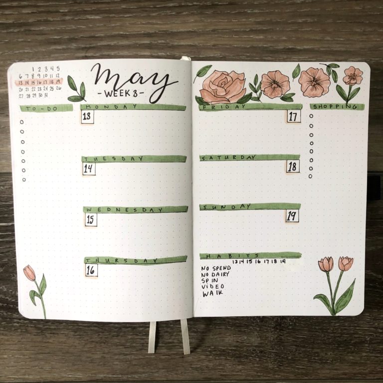 May Bullet Journal Set-Up - Rae's Daily Page