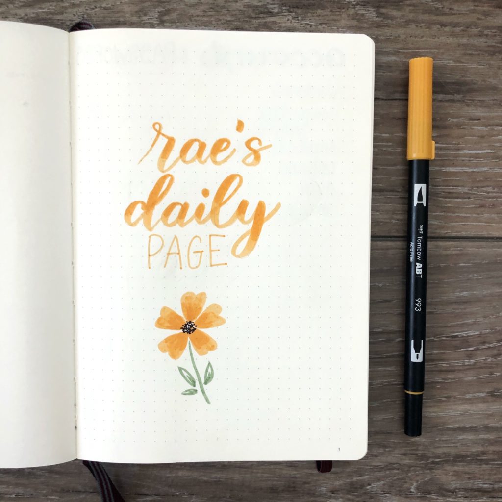 Bullet Journal for Bloggers - Rae's Daily Page
