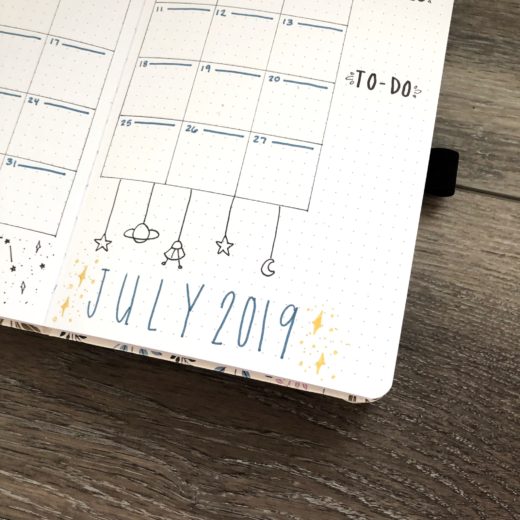 July 2019 Bullet Journal - Rae's Daily Page