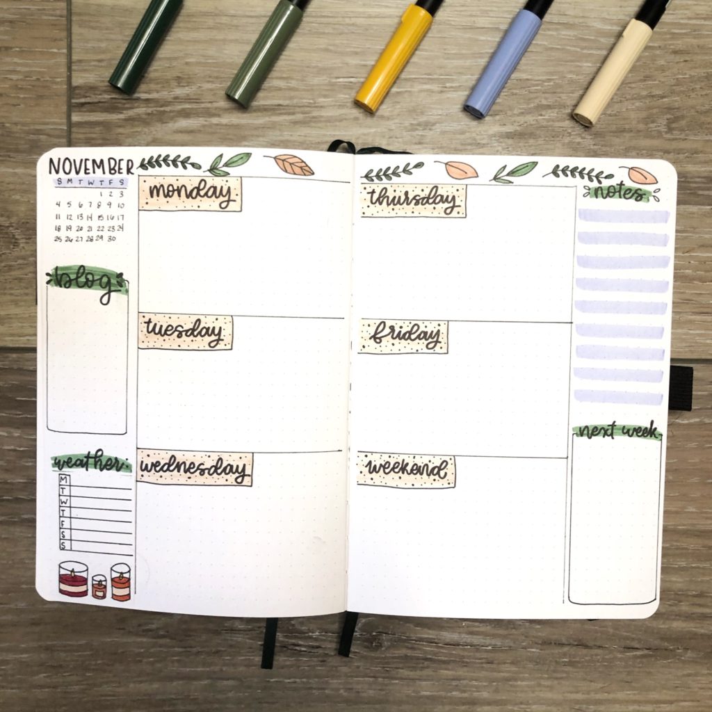 November 2019 | Bullet Journal Set-Up - Rae's Daily Page