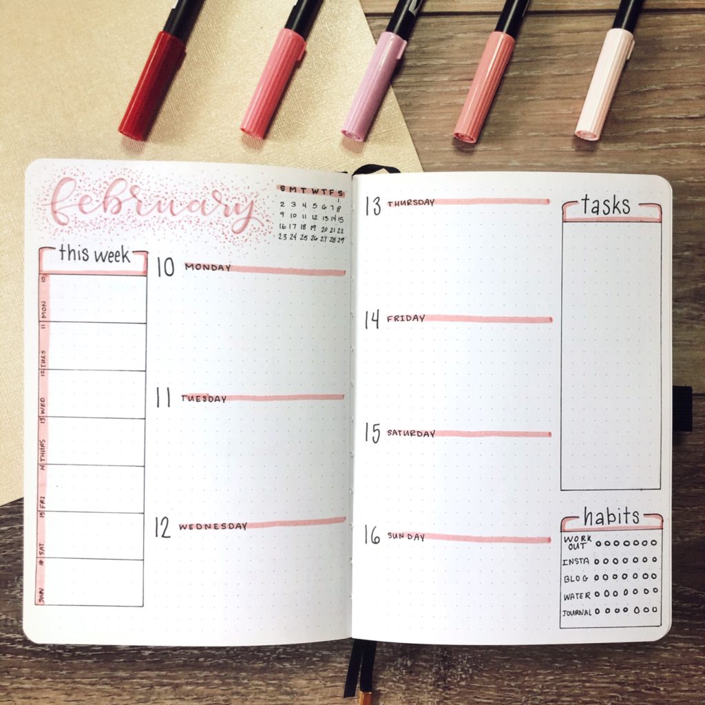 February Bullet Journal Set Up | 2020 - Rae's Daily Page