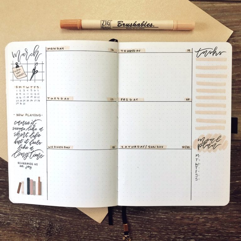 March Bullet Journal 2020 - Rae's Daily Page