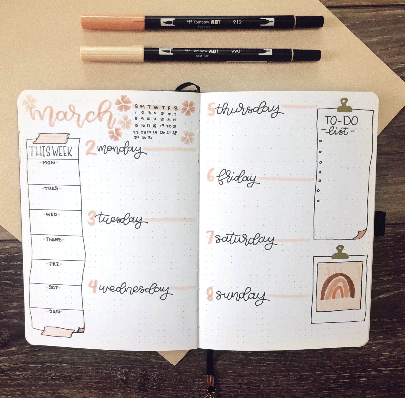 March Bullet Journal 2020 - Rae's Daily Page