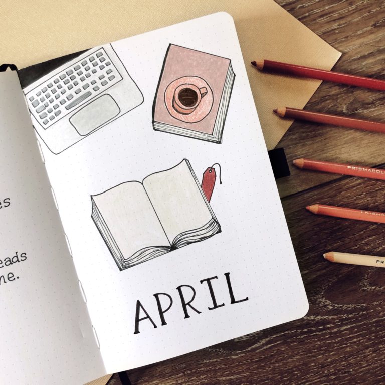 April Bullet Journal Set-Up | Bookish Bullet Journal Theme - Rae's ...