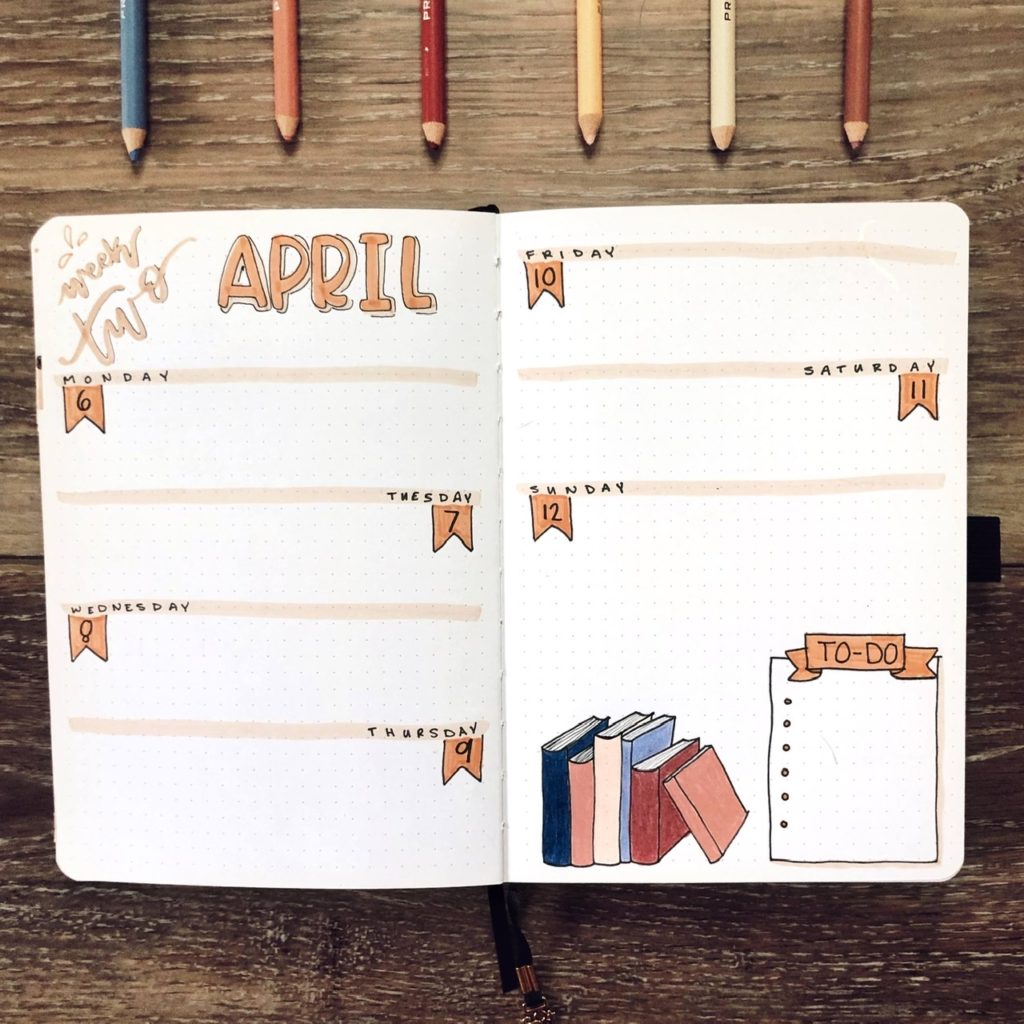 April Bullet Journal Set-up 