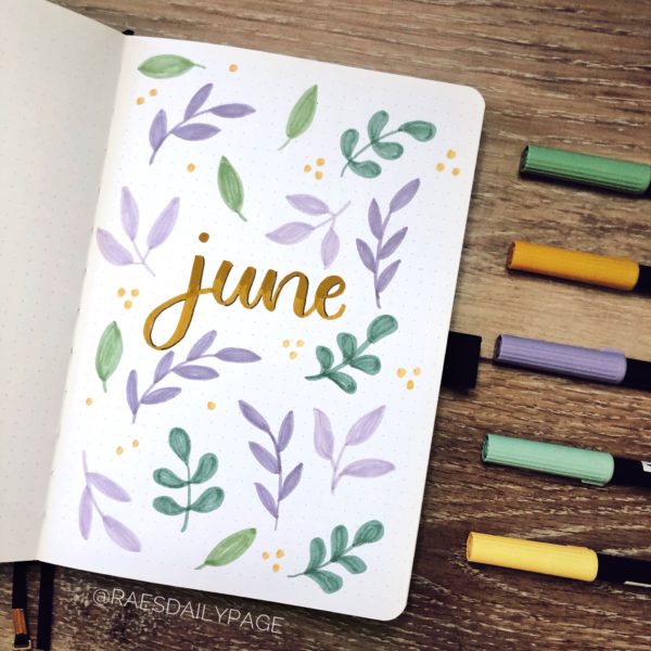 June Bullet Journal | Simple Floral Bullet Journal Theme - Rae's Daily Page