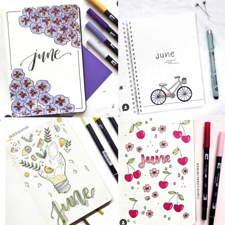 June Bullet Journal | Simple Floral Bullet Journal Theme - Rae's Daily Page