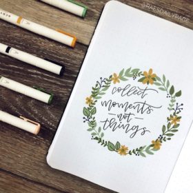 August Bullet Journal | Polaroids Theme - Rae's Daily Page