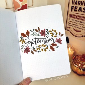 September Bullet Journal | Fall Leaves - Rae's Daily Page