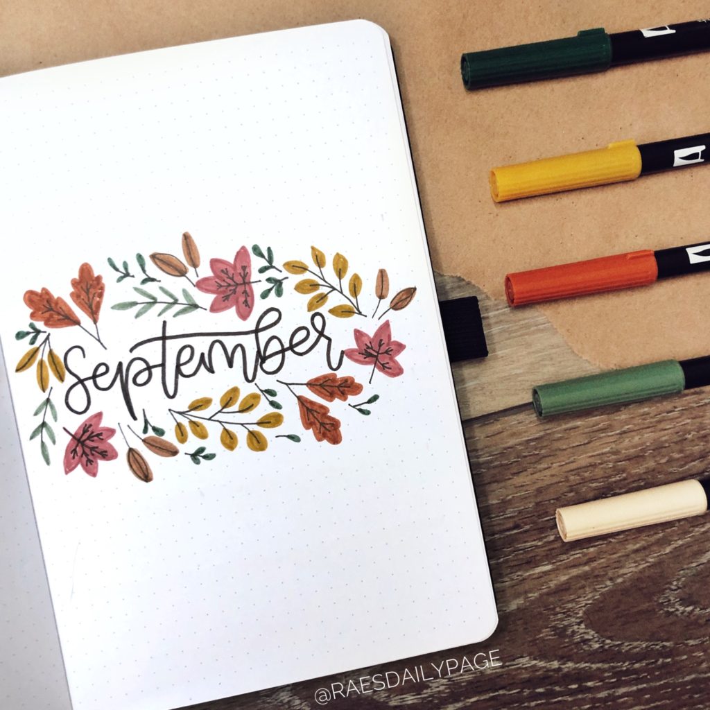 September Bullet Journal | Fall Leaves - Rae's Daily Page