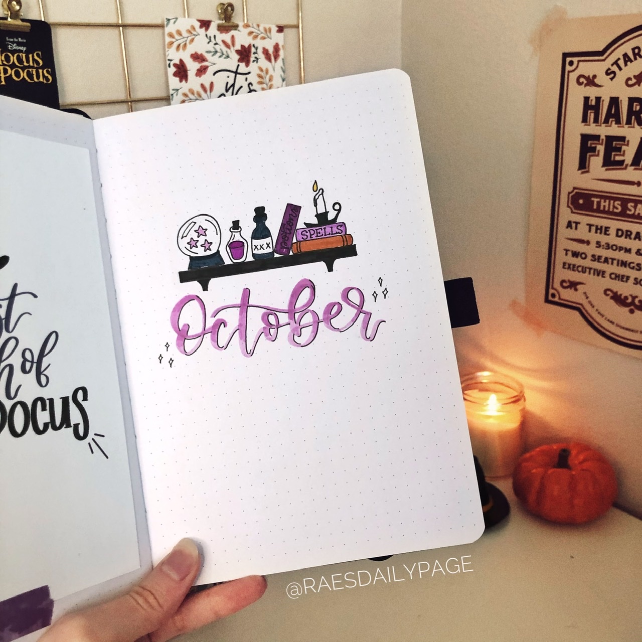 October Bullet Journal  Witchy Vibes - Rae's Daily Page