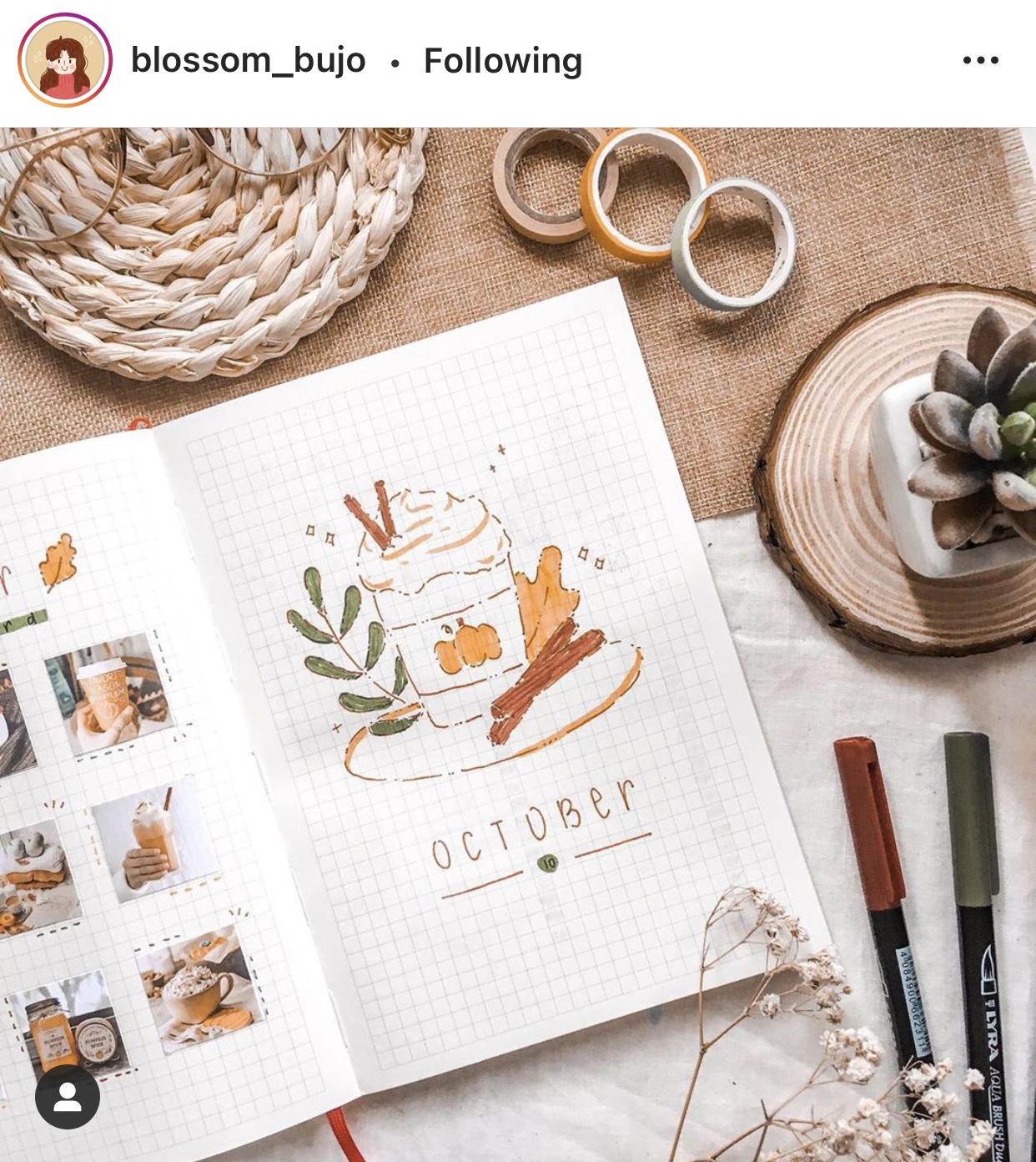 PLAN WITH ME  October 2021 Bullet Journal Set Up - Pumpkin Spice