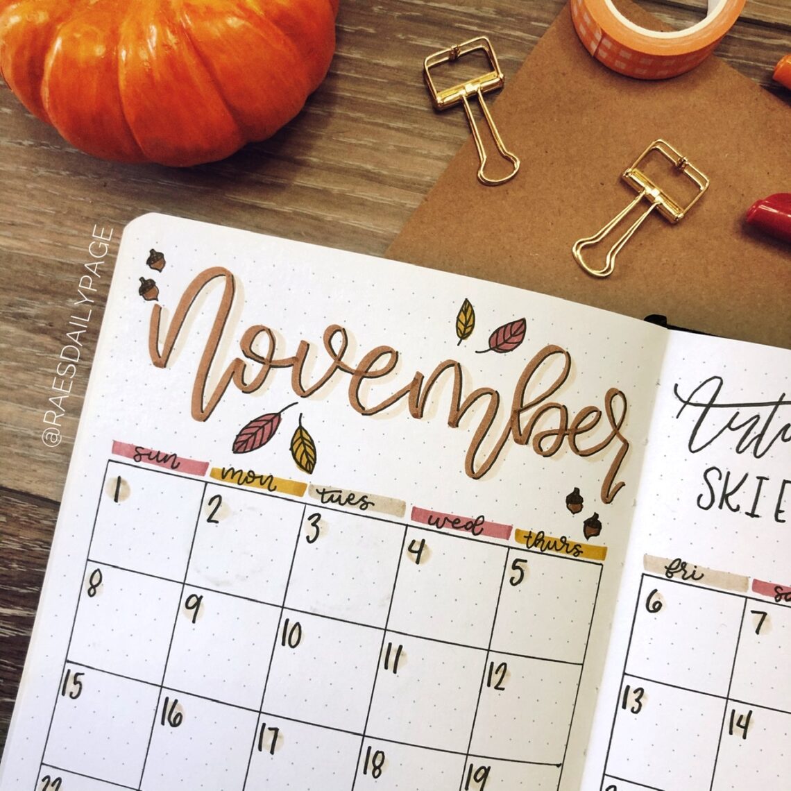 November Bullet Journal | Cozy Fall Vibes - Rae's Daily Page