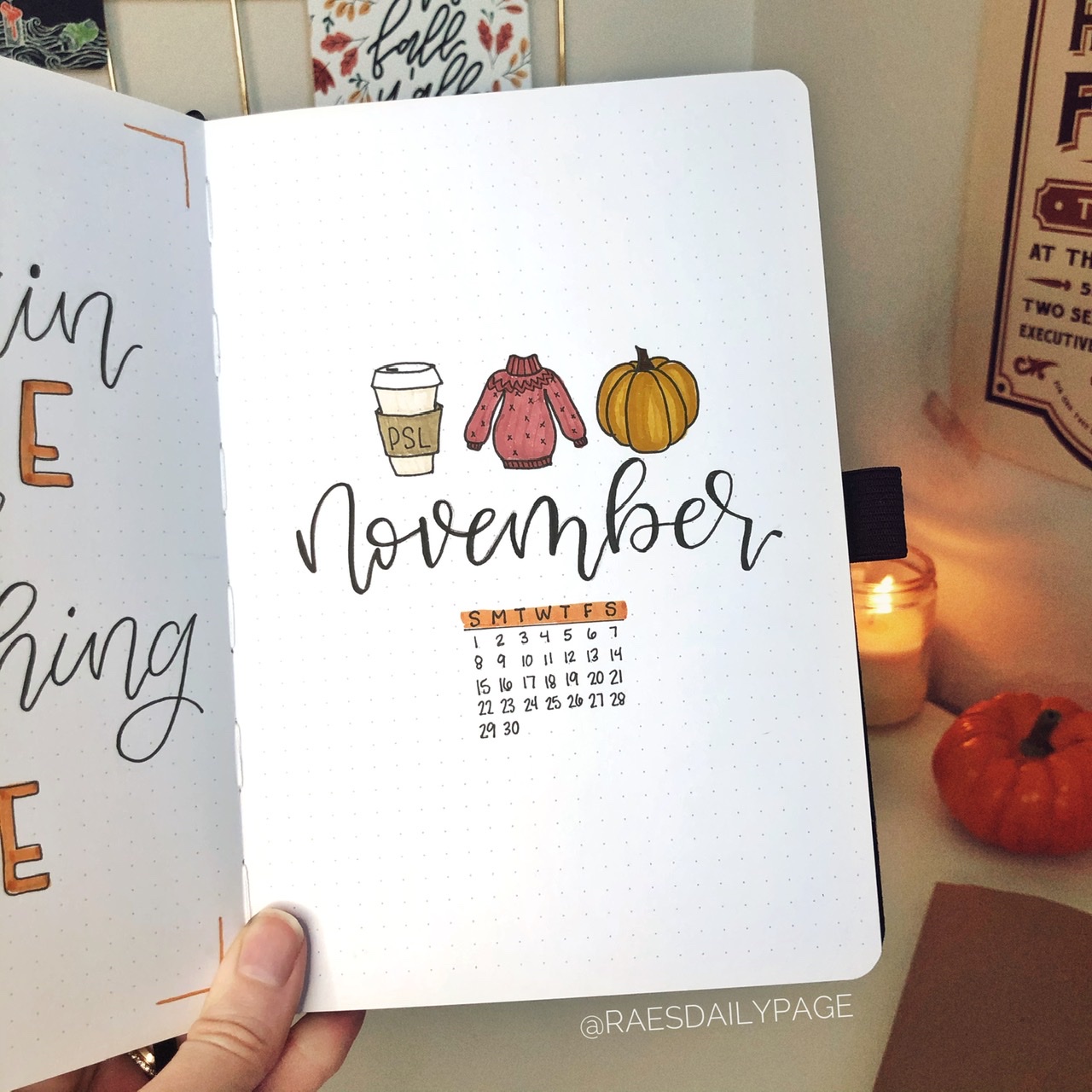 November Bullet Journal | Cozy Fall Vibes - Rae's Daily Page