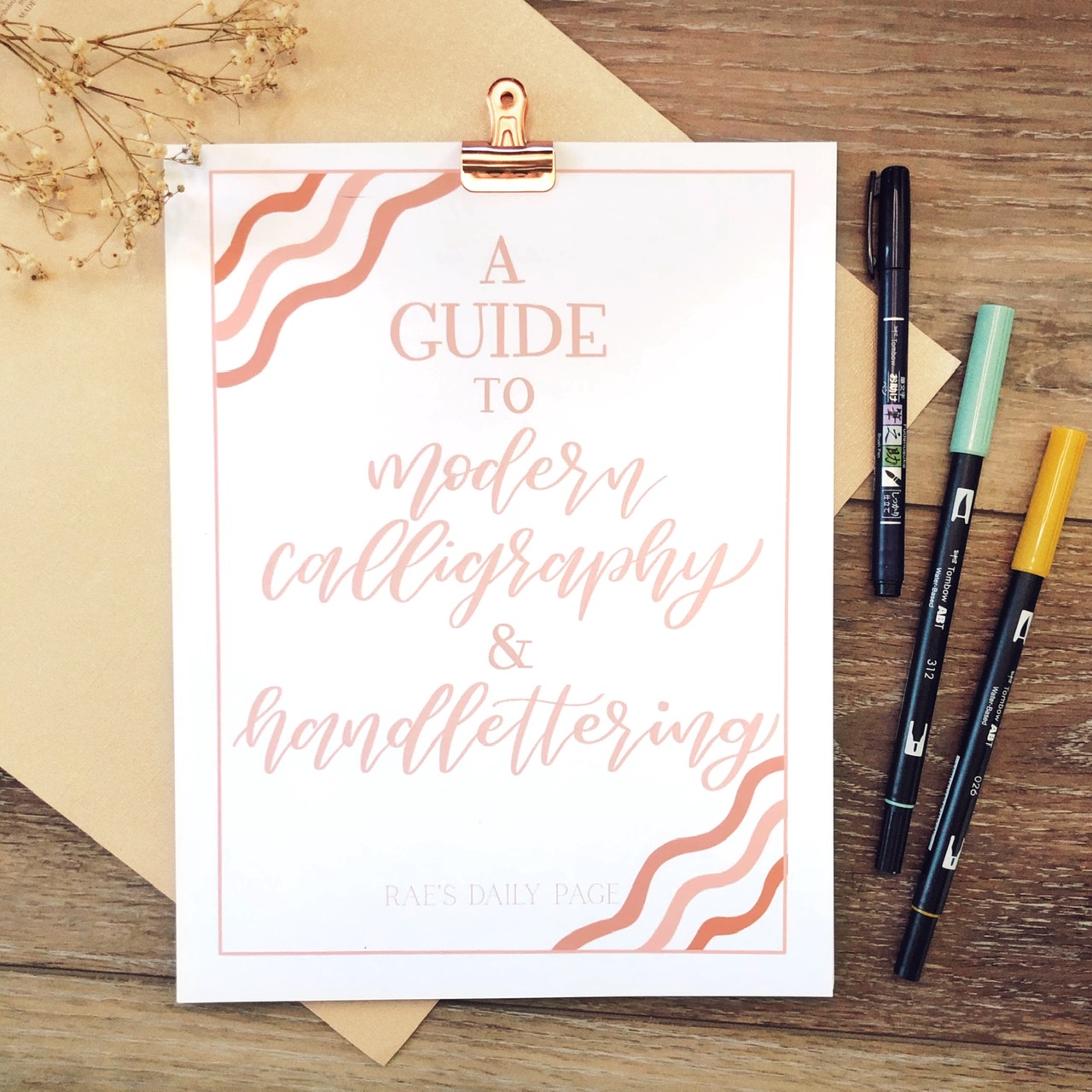 Modern Calligraphy KIT: includes 1 book and 2 pens (plus bonus Dual Br –  LeslieWritesItAll