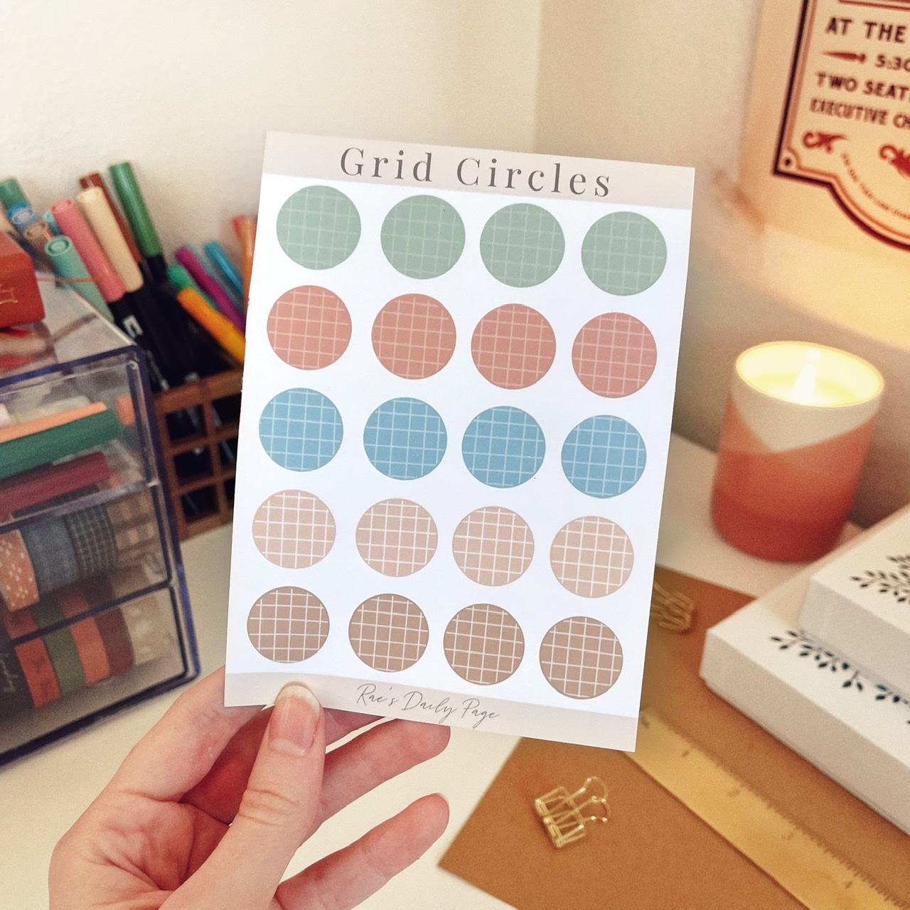 Circles Sticker Sheet  Bullet Journal Dot Stickers - Rae's Daily Page