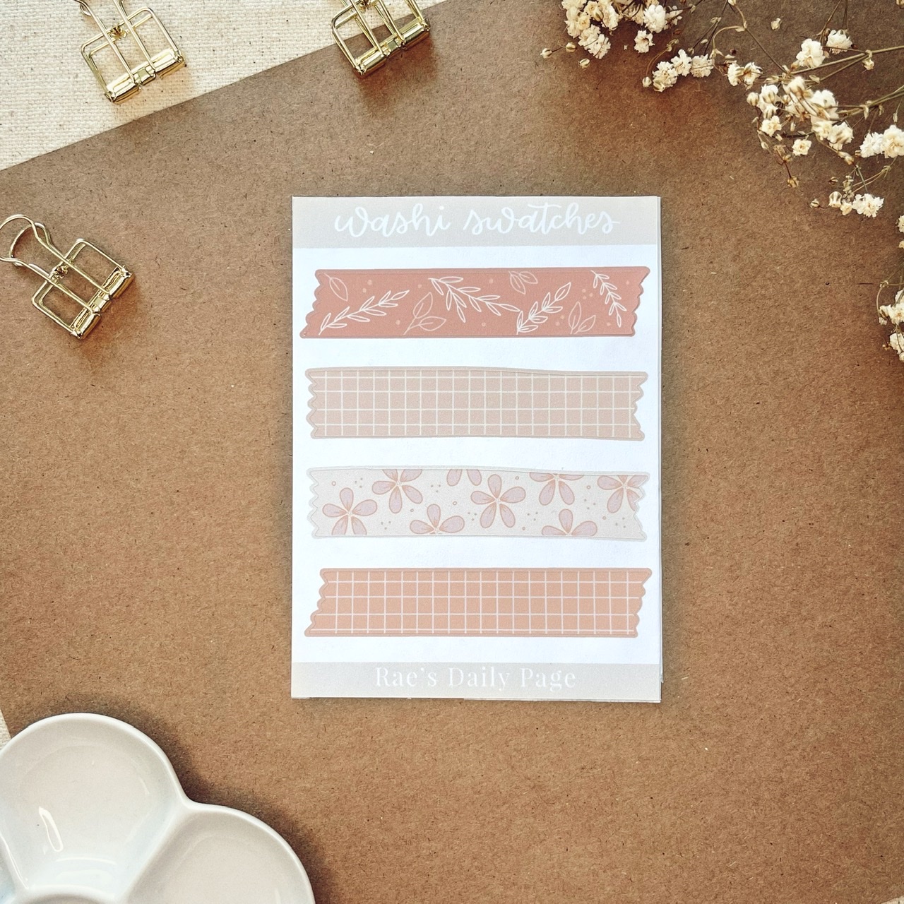 Washi Swatch Stickers | Bullet Journal Washi Tape Stickers | Planner  Stickers